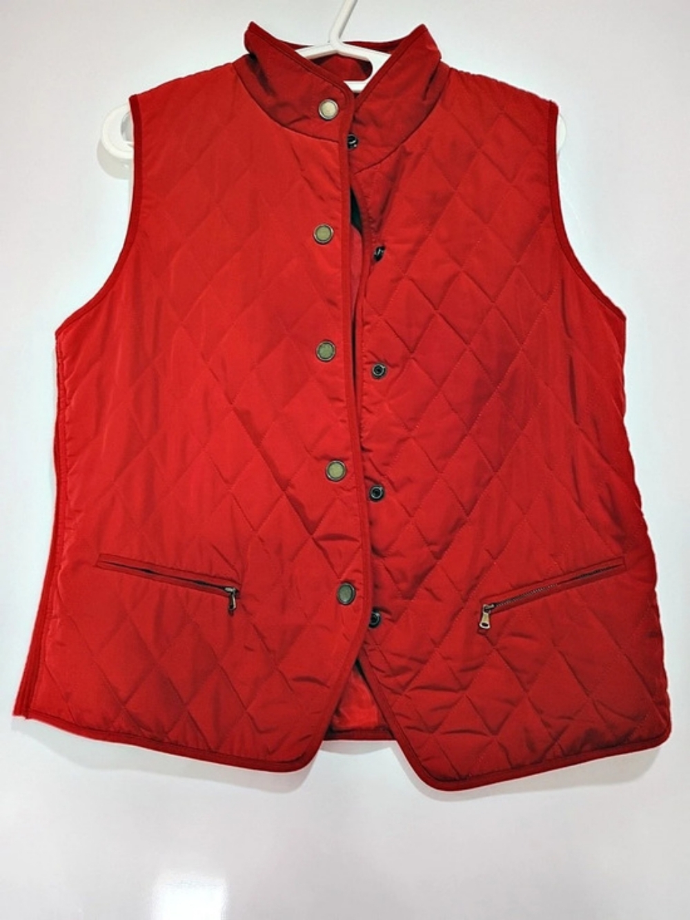 Talbots Quilted Vest in OrangeSize Medium Like New
